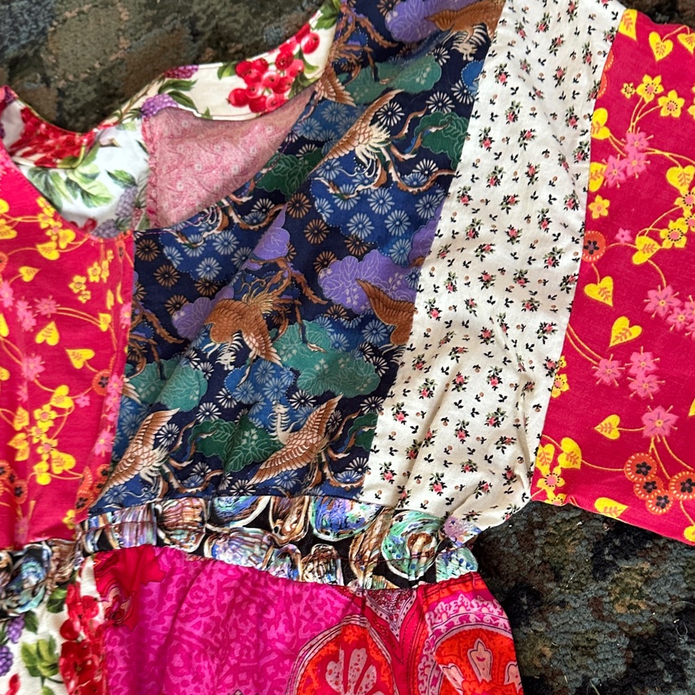 Floral Patchwork Dress - Multicolor - image 6